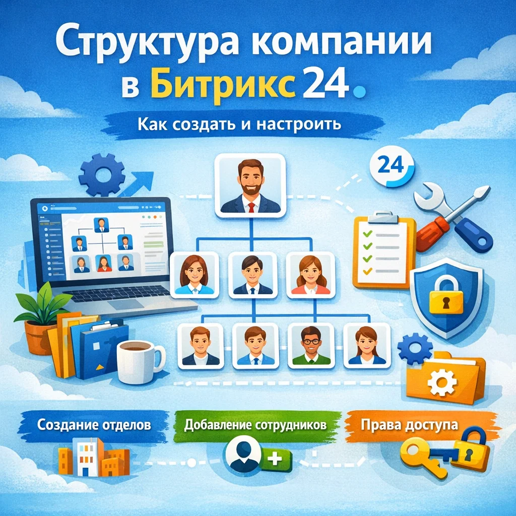 Структура компании в Битрикс24: как создать и настроить?